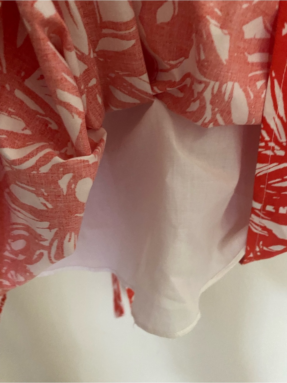 NWOT American Living orange white strap midi dress pleated bodice tie back 8 - Picture 4 of 7